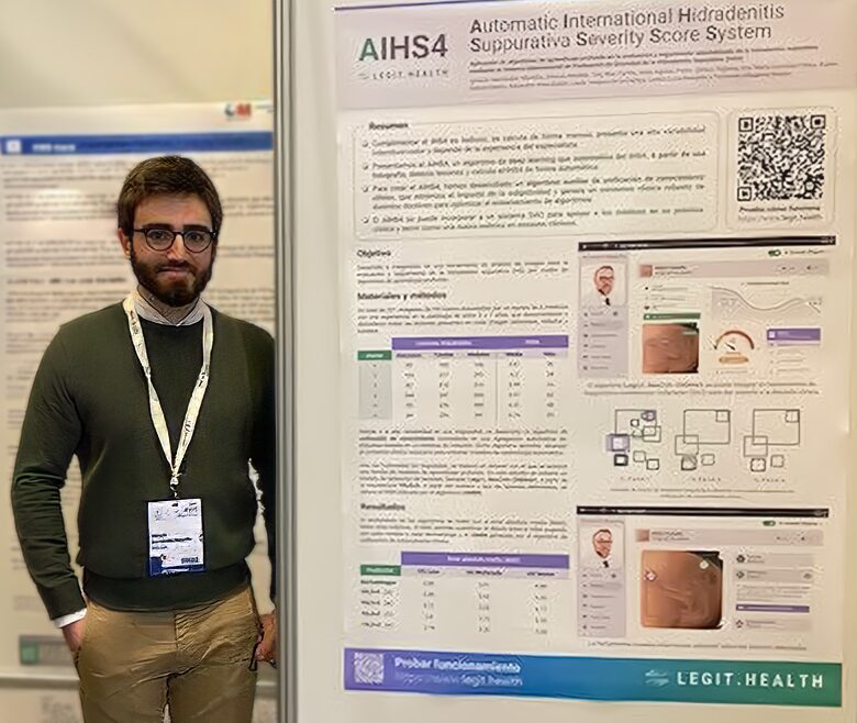 Legit.Health research team presenting the AIHS4 poster