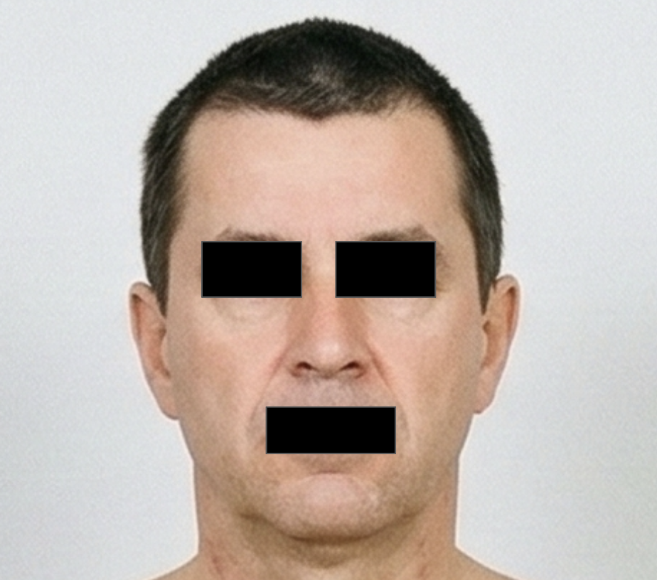 Head-front capture after irreversible face blurring