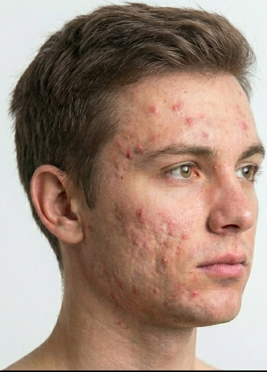 A standardised facial photograph of inflammatory acne