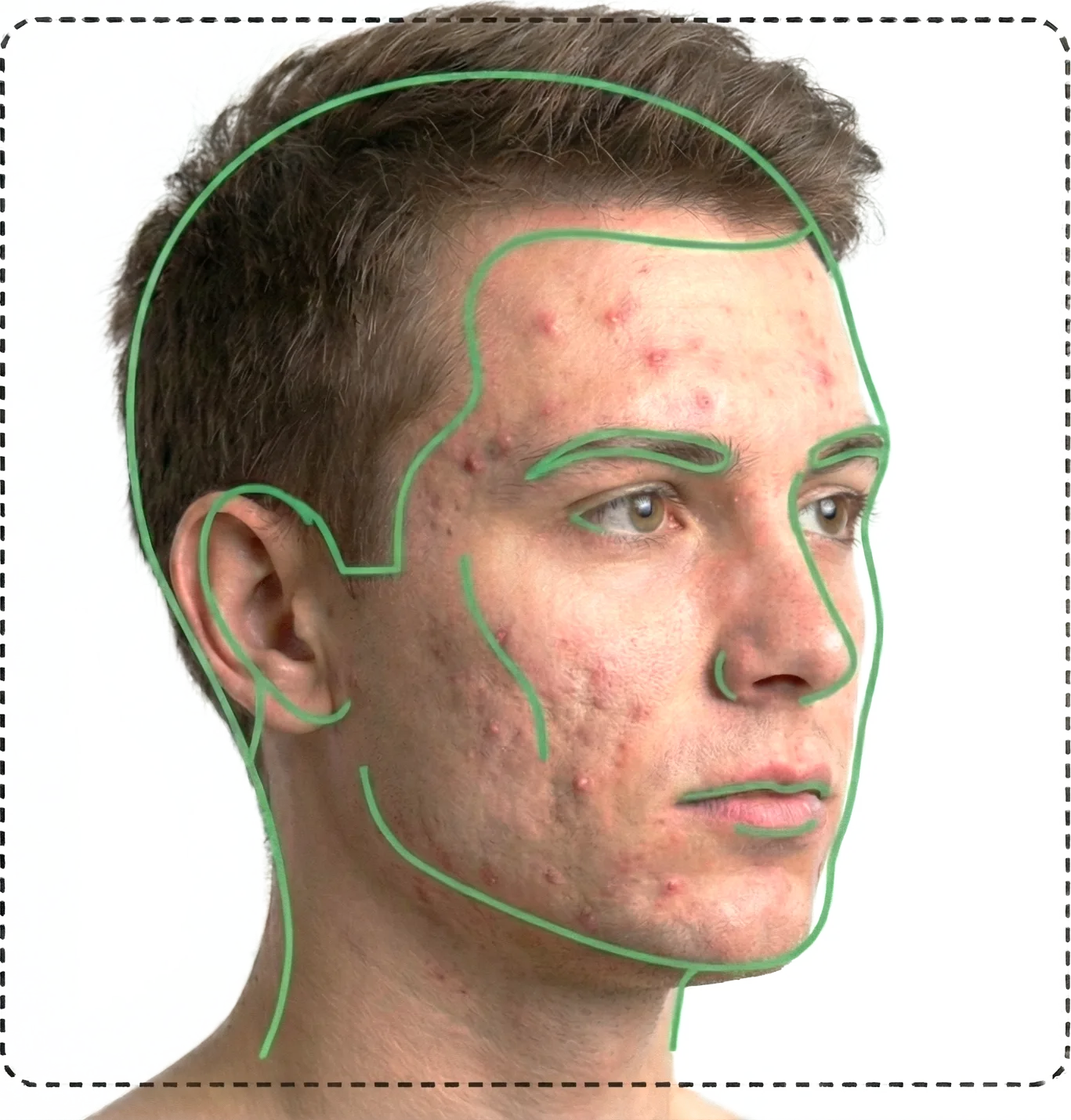 Left diagonal perspective example