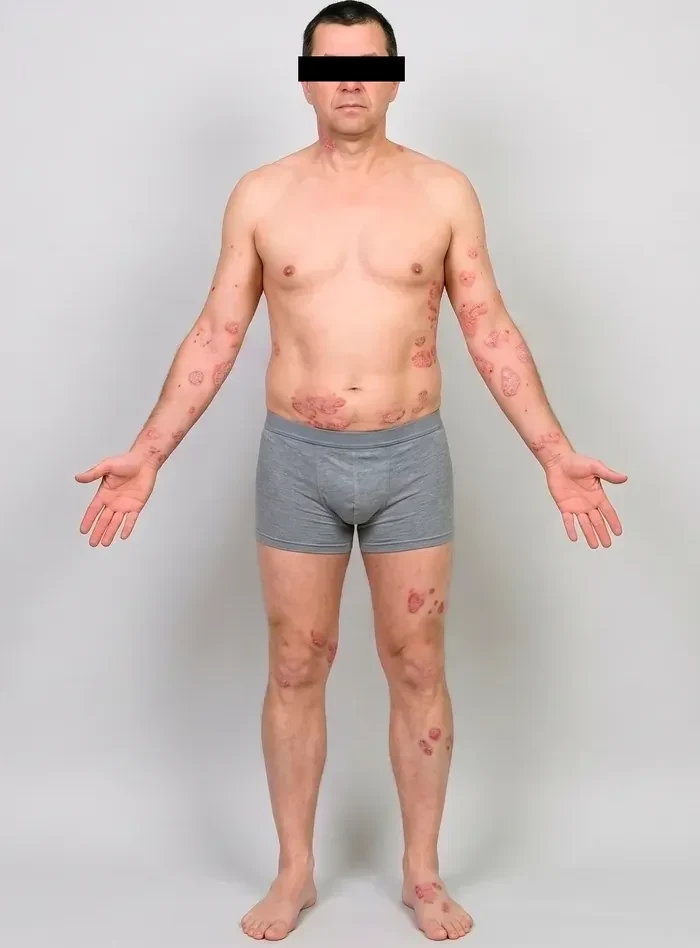 Atopic dermatitis, original body area photograph before segmentation