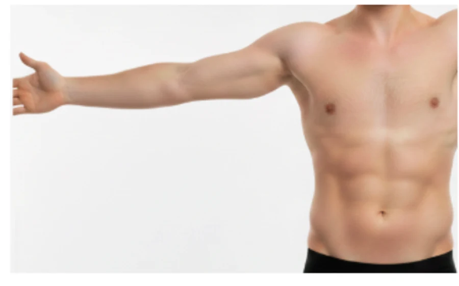 Mispositioned capture: the torso is pushed to the edge of the frame instead of centred