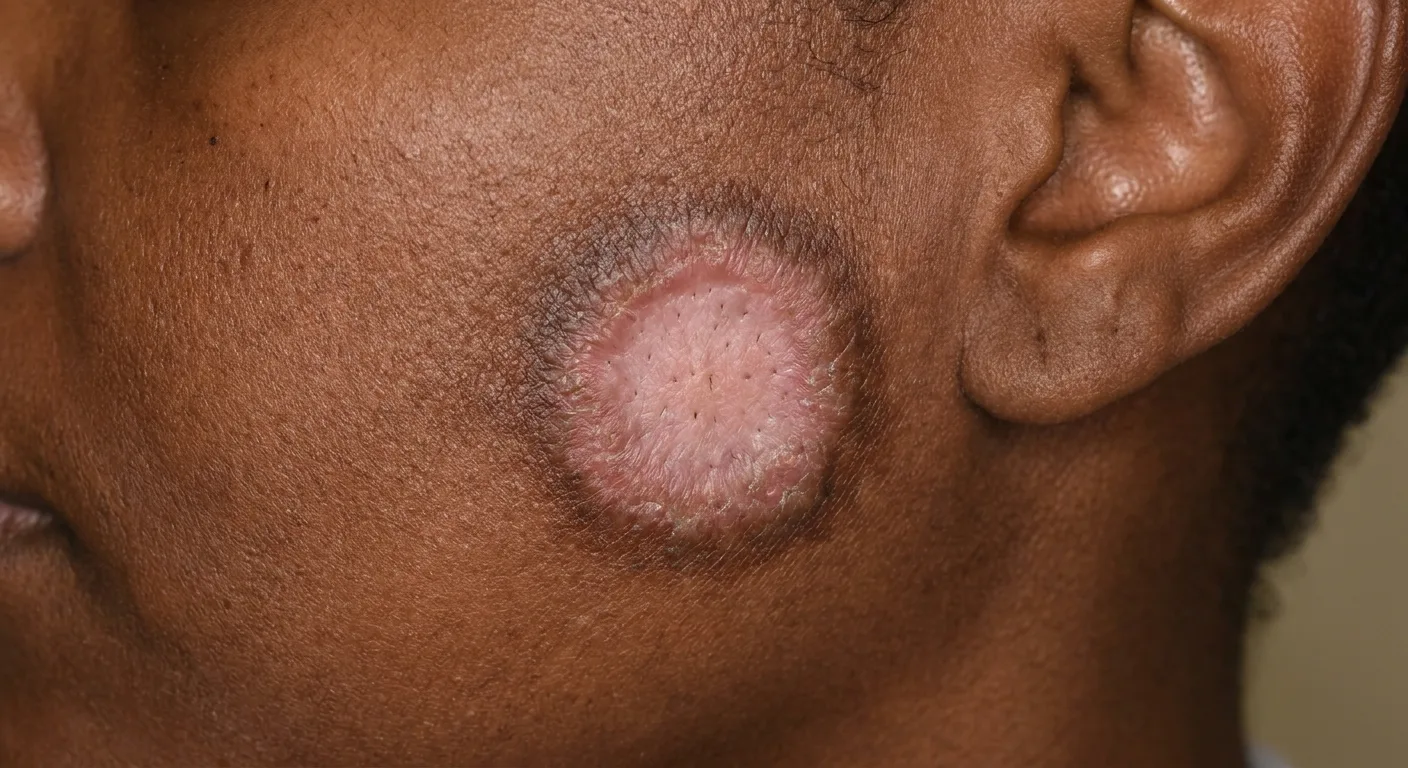 Discoid lupus plaque, original photograph