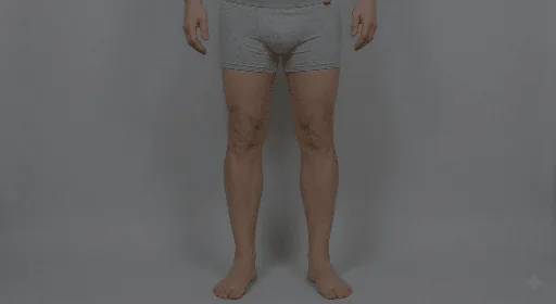 Legs front with psoriatic area segmented by the AI