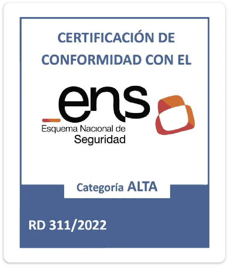 Certificado de Conformidad con el Esquema Nacional de Seguridad, Real Decreto 311/2022