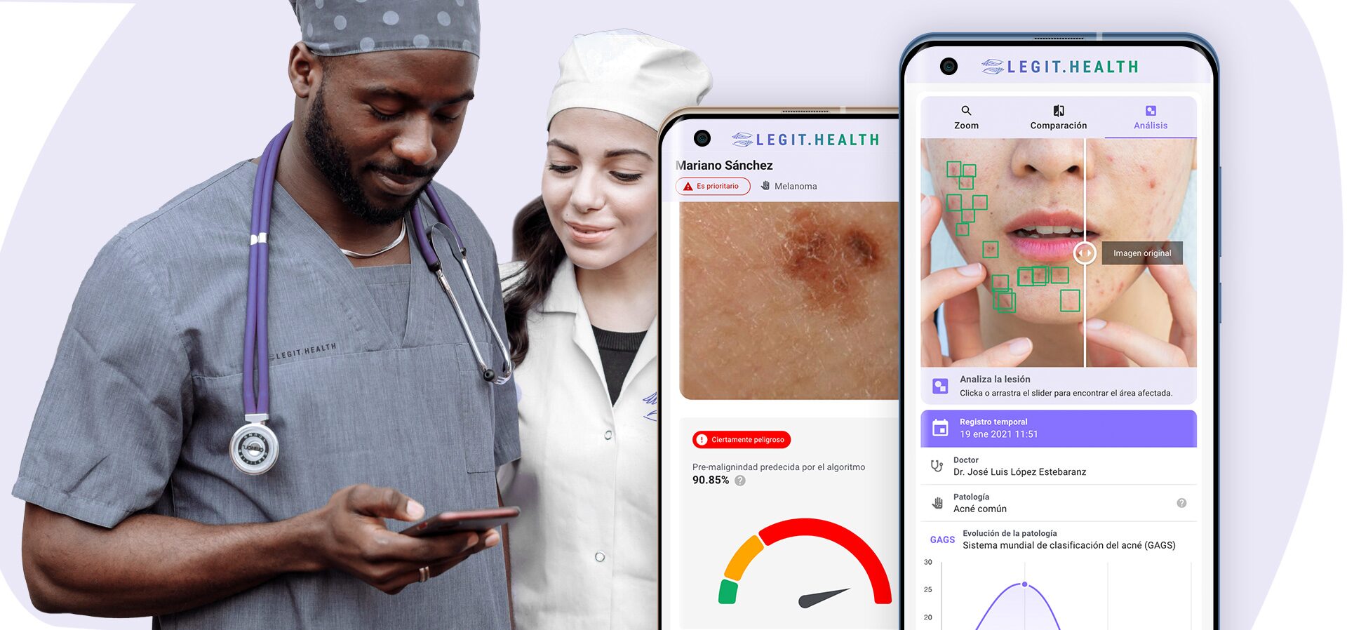 Médico utilizando a Legit.Health